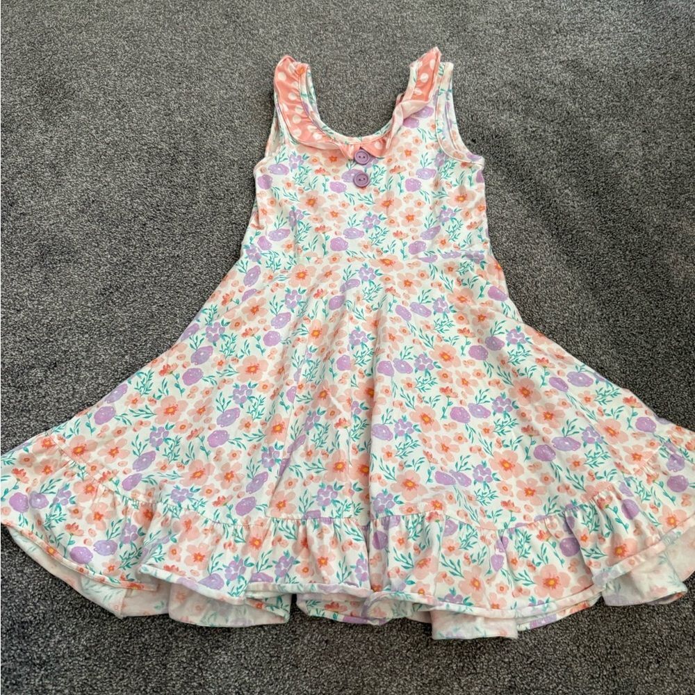 Eleanor Rose Everly Floral Sleeveless Dress Sz 7-8
